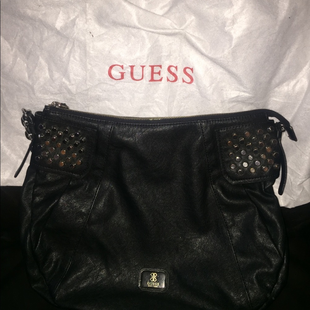 Authentic Guess Studded Hobo Bag with Dust Bag